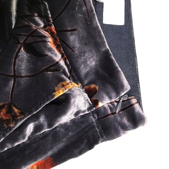 Ett:Twa by Anthropologie Jessie Velvet Floral Wide-Leg Pants Size:S - Picture 9 of 9